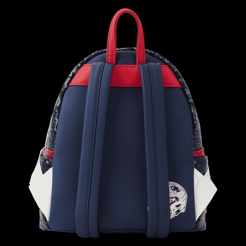 LOUNGEFLY NFL NEW ENGLAND PATRIOTS SEQUIN MINI BACKPACK NWT - Picture 3 of 6